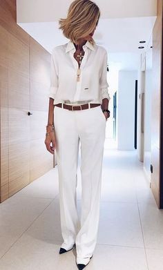 Summer Work Outfits, Business Outfit, Looks Chic, 가을 패션, Work Outfits Women, Fashion Over 50, Fashion Mode, Work Attire, White Outfits