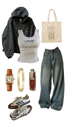 $b Concert Outfit Ideas, Fall Style Board, Casual Outfits Streetwear, Singer Aesthetic Outfit, Subtle Masc Outfits, Y2k Fall Fashion Grunge, Cropped Y2k Tops For Fall, Ash Style Outfit, Y2k Denim Jacket For Fall Streetwear