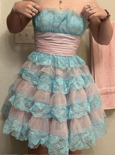 Pink And Blue Aesthetic Outfit, Betsy Johnson Aesthetic, Ethereal Style, Cake Outfit, Dress Pastel, Betsey Johnson Dress, My Character, Y2k Outfits, Equestria Girls