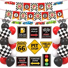 race car birthday party decorationating kit