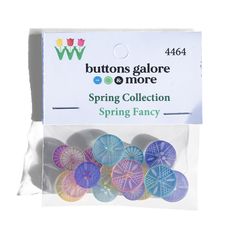 buttons galore more spring collection sewing fancy - 4 / pkg, assorted colors