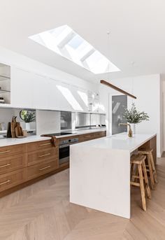 the kitchen is clean and ready for us to use in its new owner's home