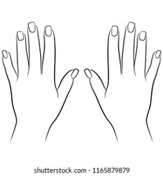 three hands reaching up to each other with their fingers raised in the air, on a white background