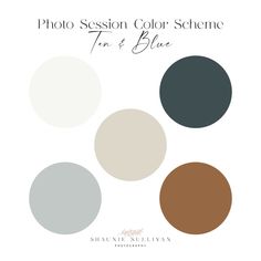 the color scheme for this photo session is white, brown, and blue with different shades