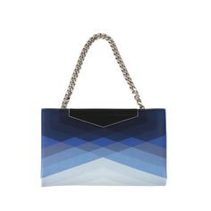 FENDI HANDBAGSHOULDER MULTI Evening Pouchette Grande Silver Chain, Divider, Fendi, Shoulder Bag, Chain, Silver, Black