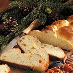 bread and other food items on a table