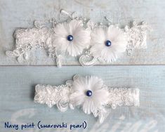 Wedding garter set Organza flower lace garter wedding | Etsy White Corsage, Wedding Garter Blue, Lace Garter Set, Wedding Garter Lace, Bridal Garters Set, Feather Headpiece, Something Blue Wedding, Wedding Garter Set, Wedding Garters