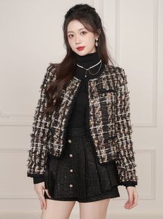 ❤chic french girly tweed jacket❤︎