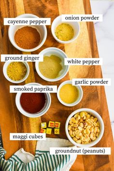 the ingredients to make this recipe include cayenne pepper, ground ginger, white pepper, and garlic powder