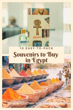 an egyptian market with lots of different types of spices