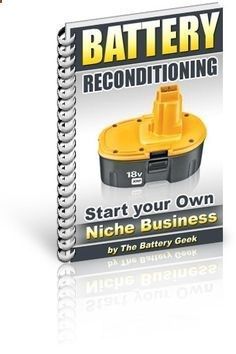 the battery reconditioning book is open to show it's contents and instructions