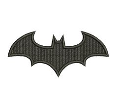 the batman symbol embroidered on a white background