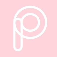 an image of a pink background with white letters and the letter p in it's center