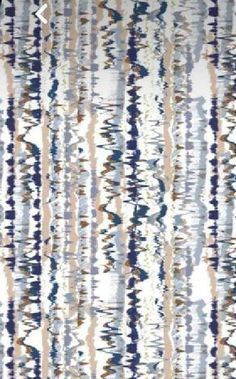 an abstract striped pattern with blue and beige colors on white background, suitable for wallpaper or fabric