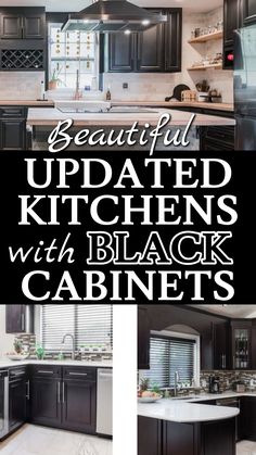 beautiful updated kitchens with black cabinets