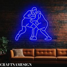 Wrestling Led Sign, Man Wrestler Neon Sign, Custom Neon Sign, Wrestling Shop Wall Decor, Wrestling Club Neon Light, Wrestling Room Decor Neon Signs Let make a special highlight to light up your work area, home decor, or any event with your special neon signs. Neon light are an easy way to light-up your space with warm, romantic and wonderful light. Our neon signs are handmade, we always create and package every piece of art ourselves to ensure the highest quality product for you. Installation method: Hanging Or Mount Worldwide Shipping => MATERIALS - GUARANTEE Unlike glass neon, LED neon strips are made from long-lasting, durable, environmentally friendly and safe to use, set on a clear acrylic backboard. The sign comes complete with a 5 meter clear power cord and a white or black power ba Wrestling Room, Man Cave Wall Decor, Man Cave Wall Art, Sign Man, Shop Wall