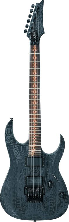 an electric guitar that is made out of metal