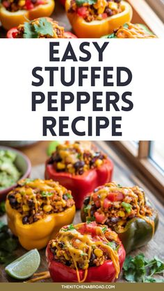 stuffed peppers with cheese and other toppings