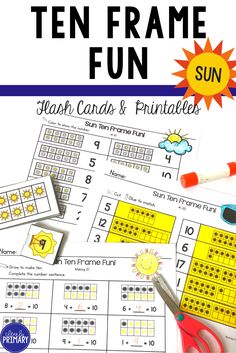 the ten frame fun printables for kids to use in their homeschool