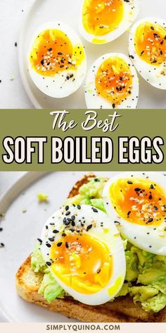 the best soft boiled eggs on toast with avocado and black pepper sprinkles