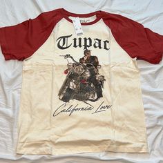 Brand New Red Graphic Tee With Front Print, Tupac Shirts, Tupac Shirt, Raglan Tshirt, Oversized Tee Shirt, Western Graphic Tees, Star Wars Shirts, Blue Nike, Tupac