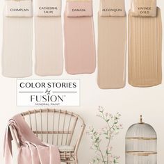 color stories for the fuson by michael paint in neutrals, pinks and whites