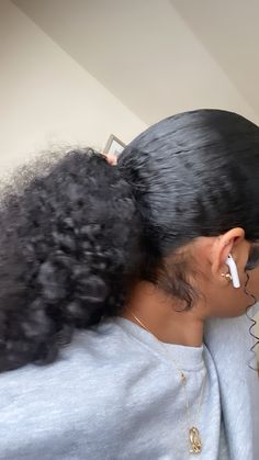 Afro Hair Growth, Dream Piercings, Sleek Hairstyle, Fluffy Curly Hair, Edgy Hairstyles, Hair Braid Patterns, Lux Fashion, Mixed Curly Hair