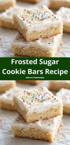 Need a fun baking project? Discover how these Frosted Sugar Cookie Bars combine rich flavors and a creamy frosting for a truly delightful experience. They're easy to prepare and perfect for sharing at parties or family dinners! Sugar Cookie Crust Dessert, Cookie Crust Dessert, Sugar Cookie Bars Recipe, Sugar Cookie Bar Recipe, Soft Frosted Sugar Cookies, Creamy Frosting, Sugar Cookie Crust, Sugar Cookie Bars, Chewy Sugar Cookies