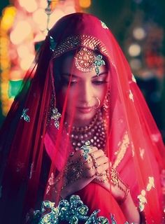 two different shots of a bride and groom in their wedding outfits, one is holding her hand on the forehead