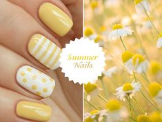 Yellow Nail Art, Yellow Nails Design, Pretty Nail Art, Trendy Nail Design, Cat Kuku, Yellow Nails, Fancy Nails, Creative Nails