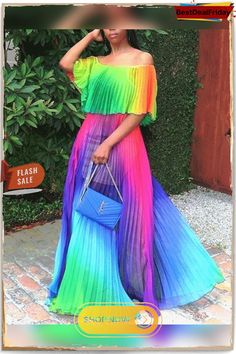 Gradient Ramp Off Shoulder Summer Maxi Dress P115388 Summer Maxi, Dresses By Length, Loungewear Set, Cheap Dresses, Summer Maxi Dress, Long Maxi Dress, Women's Fashion Dresses, Long Tops, Dresses For Sale