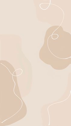 an abstract beige wallpaper with white lines and circles in the shape of hearts on it