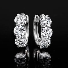 Ross-Simons - 2.00ct t. w. Lab Grown Diamond Huggie Hoop Earrings in 14kt White Gold. 3/8". High-quality sparkle at an incredible value! Our must-have 2.00 ct. t. w. round brilliant-cut lab-grown diamond huggie hoop earrings will instantly elevate any outfit. Finely crafted in polished 14kt white gold. Hanging length is 3/8". Lab-grown diamonds are identical to mined diamonds according to their optical, physical and chemical properties. All Ross-Simons lab-grown diamond jewelry in 14kt gold and Diamond Huggie Hoop Earrings, Classic Gia Certified Huggie Jewelry, Diamond Pendants Designs, Diamond Huggie Earrings, Diamond Pendants, Diamond Birthstone, Diamond Hoop Earrings, Huggie Hoop Earrings, Pendant Design