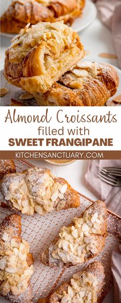 almond croissants filled with sweet franganne