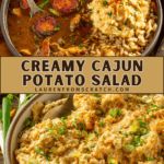 creamy cajun potato salad in two bowls