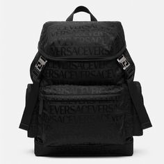 100% Authentic As Always New With Dustbag Unisex. Men’s Or Women’s. Absolutely Stunning Limited Edition And Super Rare. Very Cool “Versace” All Over Monogram Print Embossed Large Backpack H16 X W12 X D6 Limited Edition And Super Rare !! Priced To Sell. Will Consider Any Reasonable Offers. Will Ship Same Or Next Day. Versace Backpack, Versace Bags, Monogram Prints, Large Backpack, Monogram Logo, To Sell, Black Silver, New Color, Versace