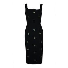 Ami midi dress is hand embellished with crystals in the front.  It's tailored from english wool-blend fabric and has a chic square neckline. Style yours with barely-there sandals and a mini bag.  Black wool-blend fabric; lining - 100% viscose Hand embellished  Concealed zip fastening at back Back split Delicate wash at 30°C Dry clean Do not bleach Do not tumble dry Made in Moldova Mini Bag Black, Embellished Midi Dress, Office Black, Black Linen Dress, Europe Trip, Dreamy Dress, French Decor, Black Linen, Ladies Dress Design