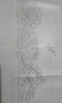 a piece of paper with some designs on it