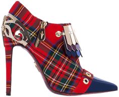 Cesare Paciotti Tartan Ankle Boots €835 Spring 2015 #Shoes #Heels Shoes Draw, Festive Dress, Fab Shoes, Spring Boots, Burberry Prorsum, Unique Shoes