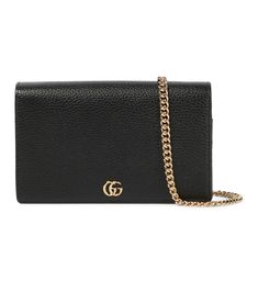 GG Marmont leather wallet on chain Timeless Bags, Gucci Shop, Gold Fronts, Spring Bags, Gucci Gg Marmont, Wallet On Chain, Best Wallet, Gg Marmont, Gucci Accessories