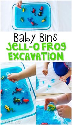 this is an easy and fun activity for kids to play with jelly - o - frog excavation