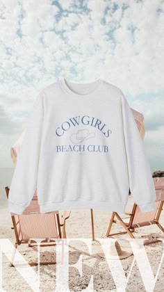 🤠🌊🦪Whether you're planning a full day under the sun or a cozy bonfire night by the beach, our Comfy Coastal Cowgirl Crewneck is your go-to garment for comfort and style. It's not just a piece of clothing; it's an experience, promising endless days of relaxation, warmth, and seaside memories. So, throw it over your swimsuit, grab your cowgirl hat, and let the adventures begin. With this crewneck, the beach isn't just a destination; it's a state of mind. Coastal Cowgirl Bachelorette, Coastal Co Coastal Cowgirl Birthday, Coastal Cowgirl Party, Coastal Cowgirl Outfit, Coastal Cowgirl Hat, Cowgirl Beach, Club Bachelorette