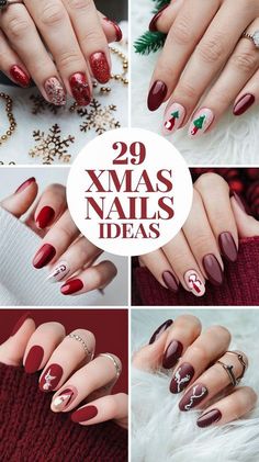 Christmas Nail Coffin Shape, December Nails, Long Acrylic Nail Designs, Short Square Nails, Trend 2024, Gel Designs, Nail Photos, Round Nails, Coffin Nails Long