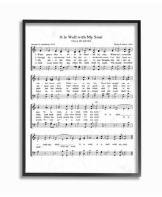 an old sheet music print with the words it is well with my soul