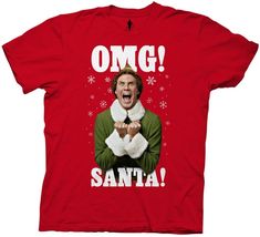 PRICES MAY VARY. 100% Cotton Made in USA or Imported Pull On closure Machine Wash Smiling's My Favorite: The best way to spread Christmas cheer is by wearing your favorite Elf merchandise! Perfect to give as a gift or to wear to holiday parties. Fans are the Best Face it, we all love the holidays. How about representing your favorite Christmas movie while rocking this sweet Elf shirt? Our Elf tees are more than just a t shirt. They are a way to bond with friends. Size Info: Not sure which size i Buddy Elf, Santa Tee, Elf Movie, Elf Shirt, Combat Pants, Funny Christmas Tshirts, Buddy The Elf, Santa Shirts, Funny Christmas Shirts