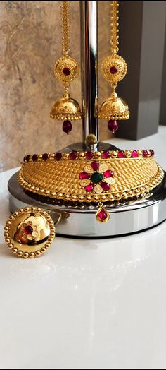 57grm Tanishq Jewellery, Almirah Designs, Bridal Anklet, Gold Jhumka, Indian Choker, Gold Jewelry Outfits, Gold Bangle Set