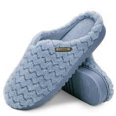 Work from home in style! Women's Comfy Clog Slippers with a Touch of Fashion, Elegance and Luxury Cozy slippers ensure high standards of your life Everyone lives their own version of it.. The beautiful diamond pattern creates texture and dimension to capture the eye. Why not keep your feet warm while looking wonderful?You'll love the durable anti-slip soles, not to mention the memory foam footbed for support and comfort. This LongBay home shoes is a perfect match for winter home clothes! Get you Comfortable Blue Slippers With Round Toe, Comfortable Blue Winter Slippers, Blue Round Toe Slippers, Comfortable Blue Slippers With Cushioned Footbed, Comfortable Blue Indoor Slippers, Comfortable Soft Blue Slippers, Blue Indoor Slippers With Cushioned Footbed, Blue Cushioned Indoor Slippers, Blue Comfy Slippers With Round Toe