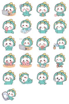 Chubby Dino!  #1 sticker pack, stickers forChubby Dino!  #1 fans Cute Dino Stickers, Cute Mini Stickers, Telegram Stickers Pack, Sticker Dino, Dino Stickers, Messenger Stickers, Animated Smiley Faces, Animal Nail Designs, Bahasa China