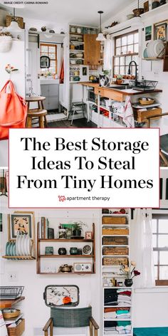 Are you wasting space and not realizing it? Here are the best storage ideas to steal from tiny home dwellers. #tinyhomes #smallspaces #storagehacks #storage #storageideas #organizingideas Best Storage Ideas, Storage Hacks Diy, Tiny House Storage, Storage House, Apartment Organization, Small Space Organization, Small Space Storage, Ikea Storage