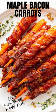 an image of maple bacon carrots on a plate